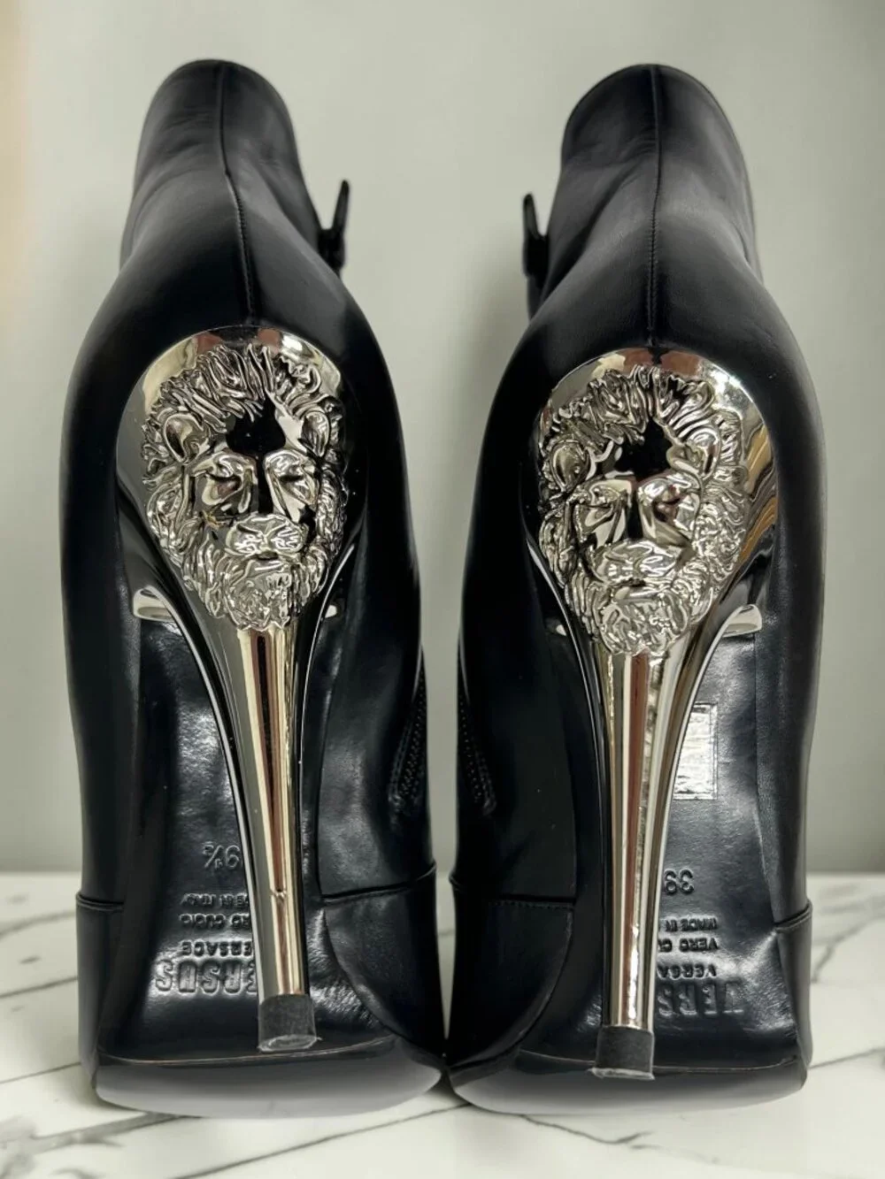 Versus Versace Lion Head Ankle Boots, New and Pristine, Size 39.5 EU